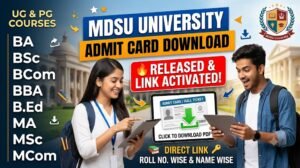 MDSU University Admit Card 2026