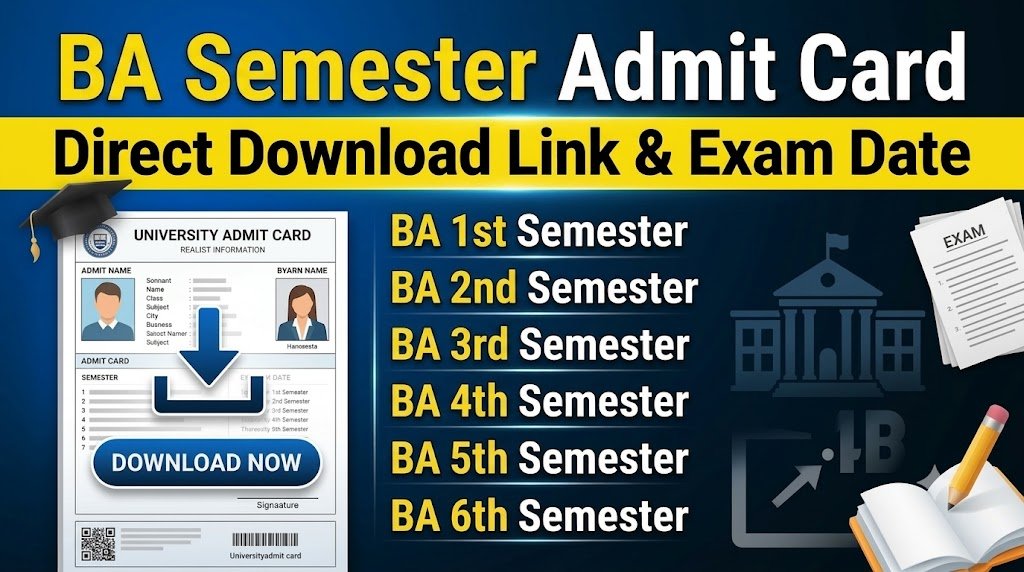 BA Semester Admit Card 2026
