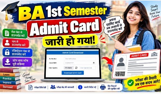 BA 1st Semester Admit Card 2026