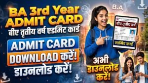 BA 3rd Year Admit Card 2026
