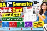 BA 5th Semester Admit Card