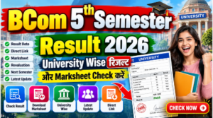 Bcom 5th semester Result 2026