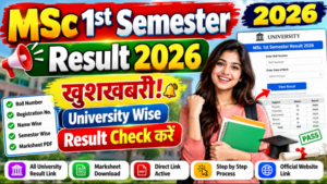 Msc 1st semester Result 2026
