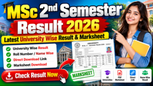 Msc 2nd semester Result 2026