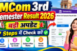 Mcom 3rd semester Result 2026