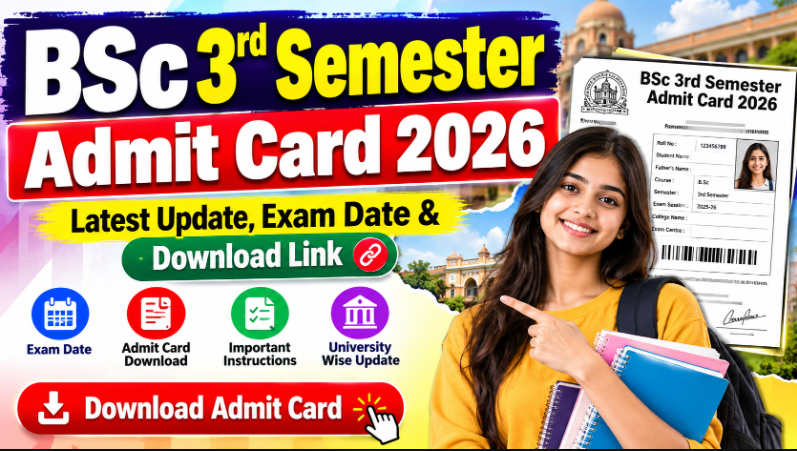 BSc 3rd Semester Admit Card 2026