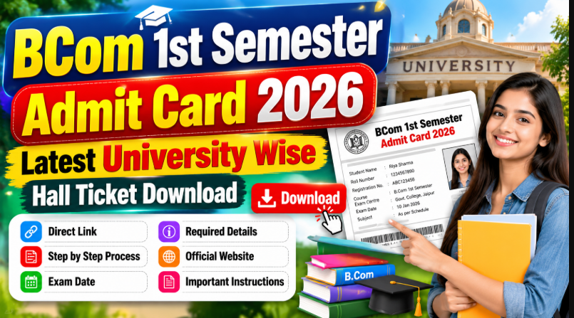 BCom 1st Semester Admit Card 2026