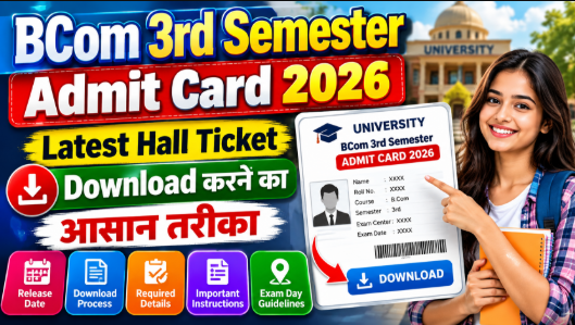 BCom 3rd Semester Admit Card 2026