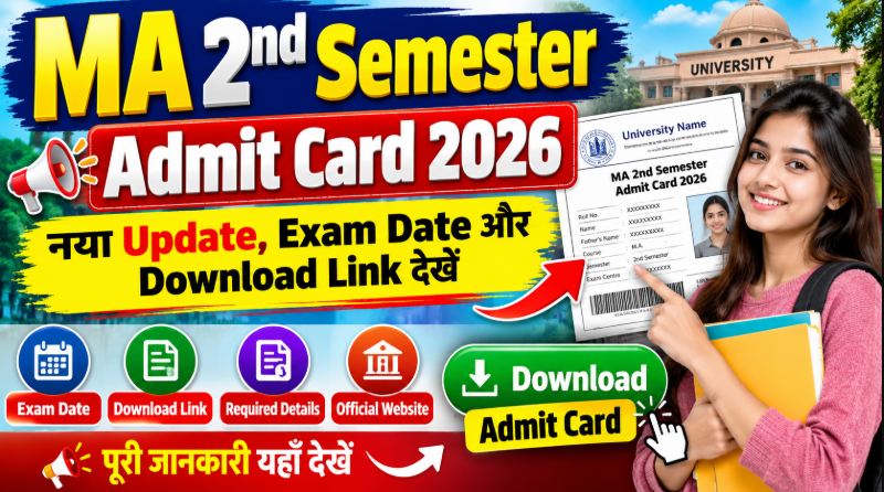 MA 2nd Semester Admit Card 2026