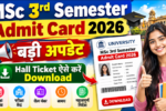 MSc 3rd Semester Admit Card 2026