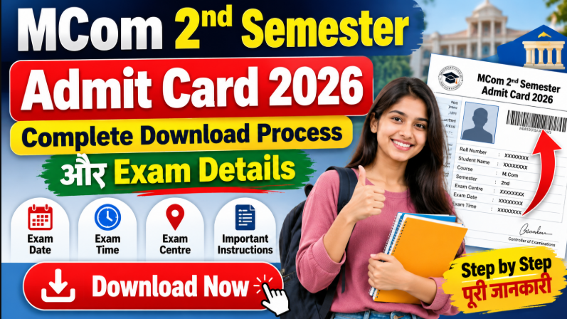 MCom 2nd Semester Admit Card 2026