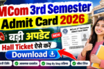 MCom 3rd Semester Admit Card 2026