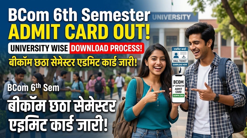 BCom 6th Semester Admit Card 2026