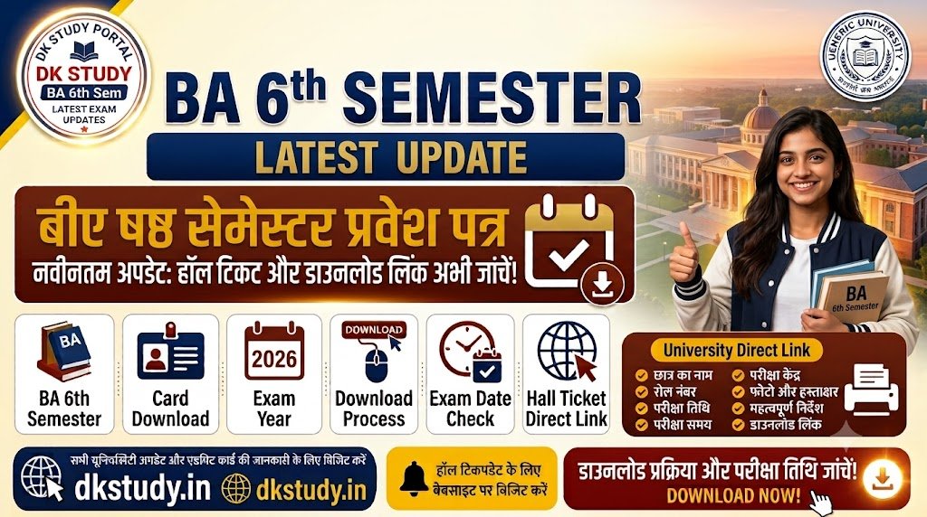 BA 6th Semester Admit Card 2026