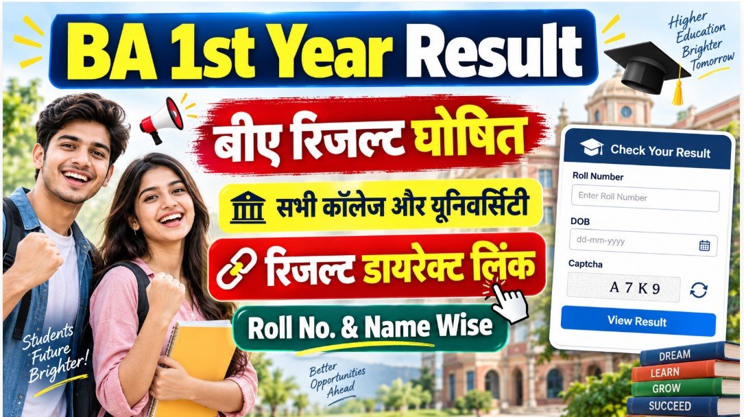 BA 1st year Result 2026